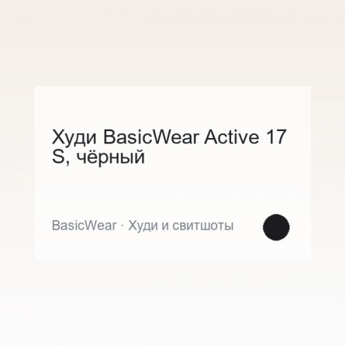 Худи BasicWear Active 17 S, чёрный