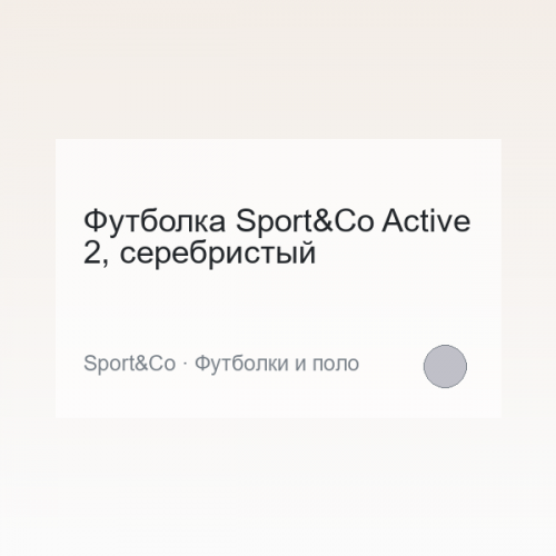 Футболка Sport&Co Active 2, серебристый
